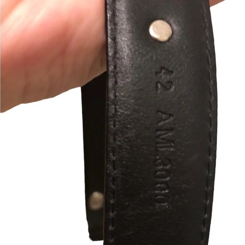 Men’s Top Grain Oil-Tan Leather Golf Belt 42” Black Club Conchos Silver Buckle